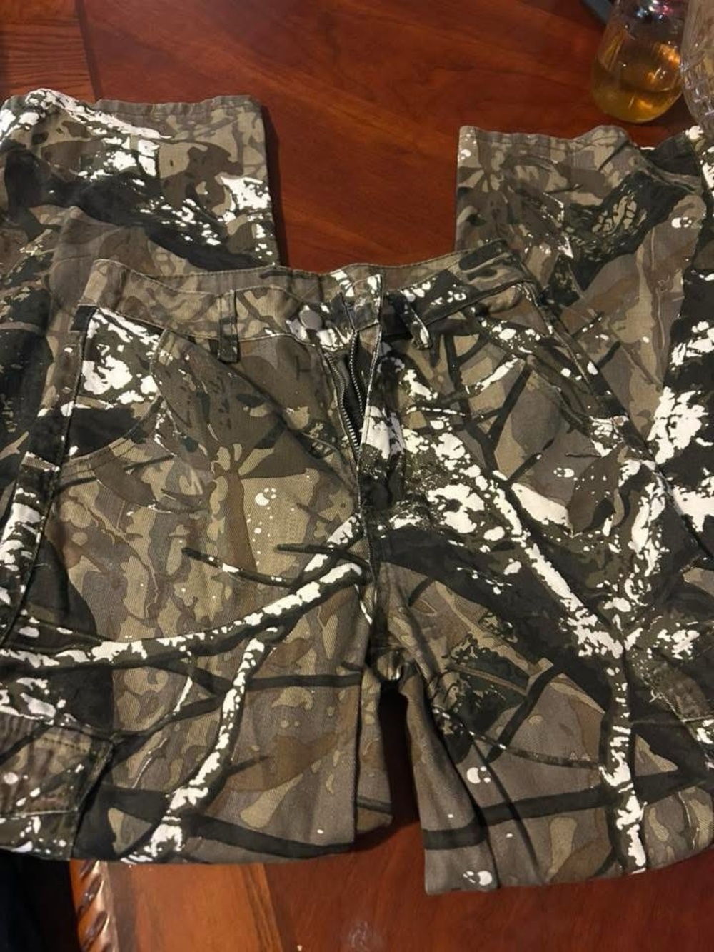 Women’s Camouflage Cargo Pants - Brown/Green Camo
